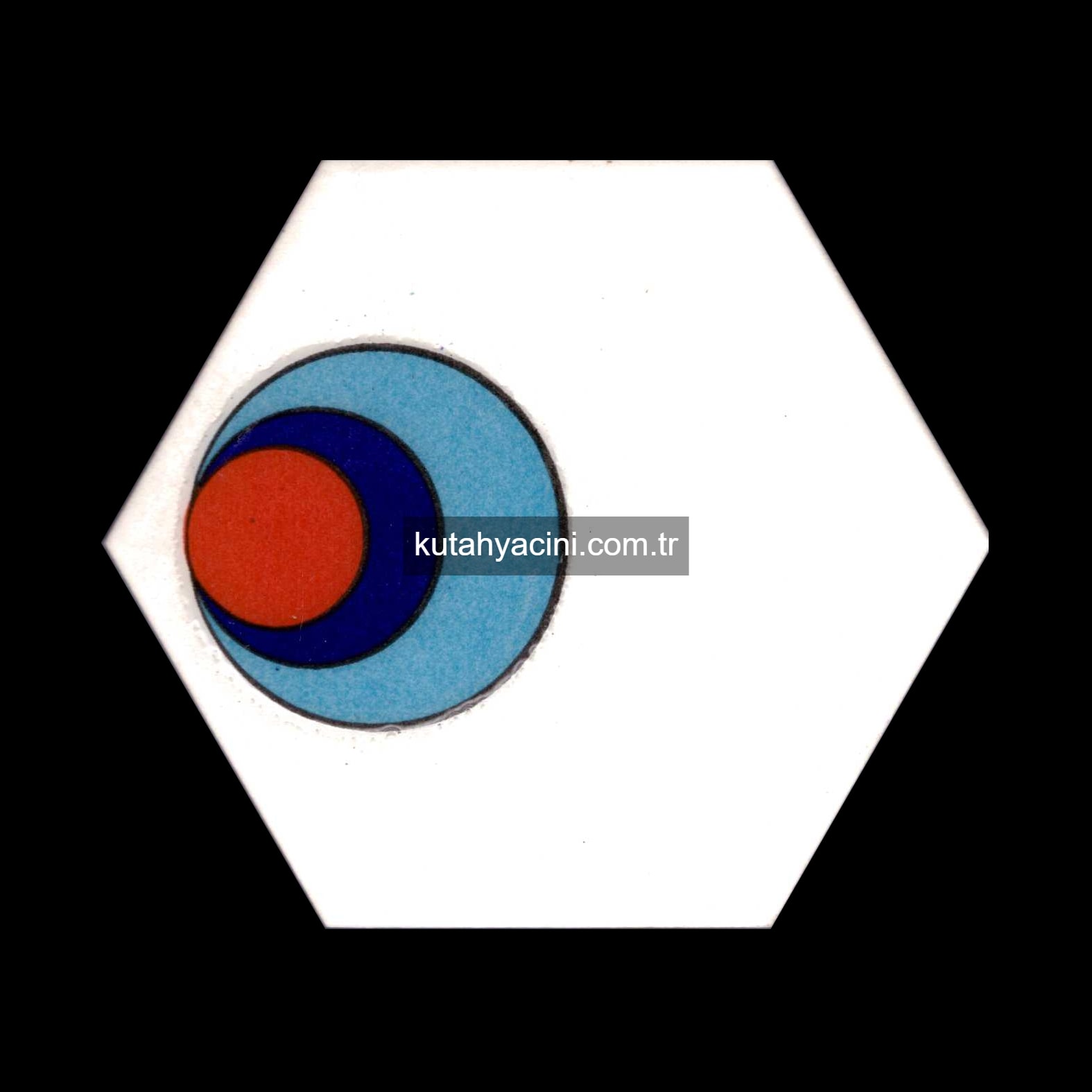 16 cm Altıgen Çini Karolar  A-1